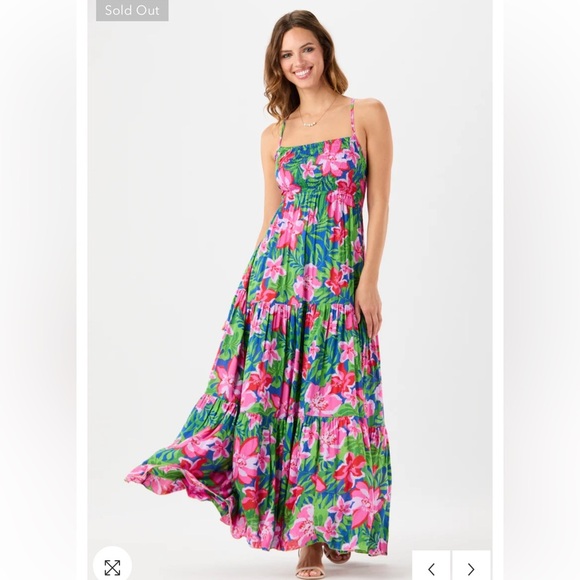 Anthropologie NWT TIARE HAWAII KAILANI MAXI DRESS size XS/S. - Picture 2 of 15